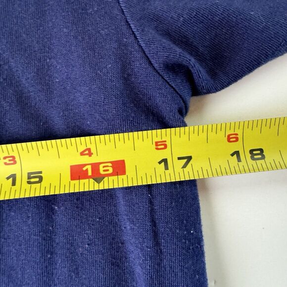 Disney Womens Large Blue Short Sleeve Mickey Minnie Mouse Graphic V Neck Tee - Picture 5 of 8